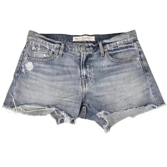 Gap Best Girlfriend Distressed Cutoff Jean Denim Short Size 26 - Picture 1 of 6
